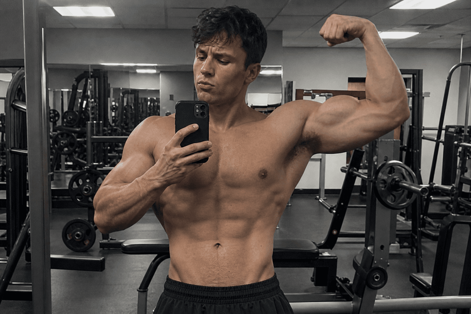 Avoid — gym mirror flex