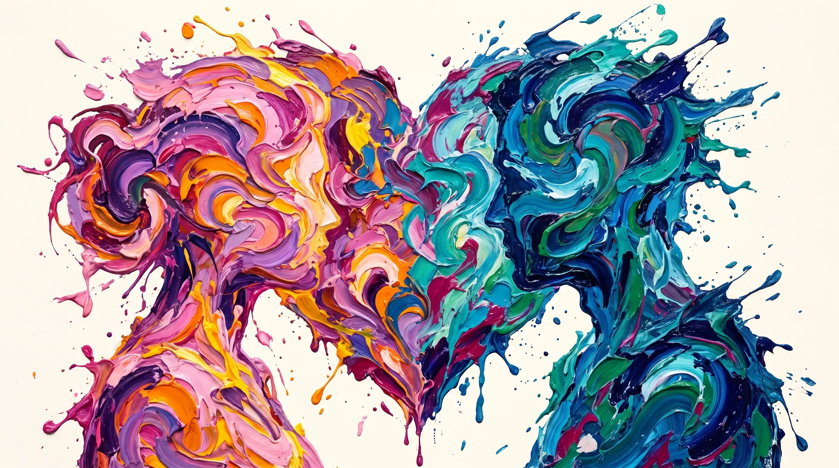Abstract impasto merged-heart splatter — AlignHeart terms and service agreement